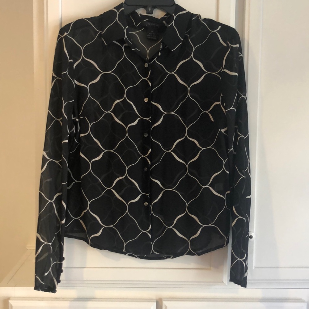 Black & White sheer Limited blouse